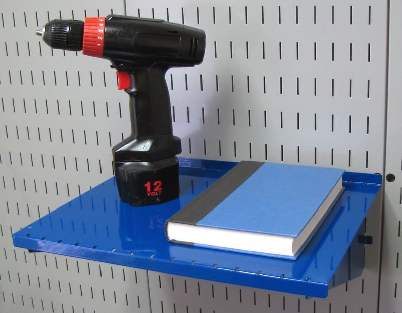 Wall Control Shelf 12in Deep Pegboard Shelf Assembly Pegboard and Slotted Tool Board - Blue - Image 2